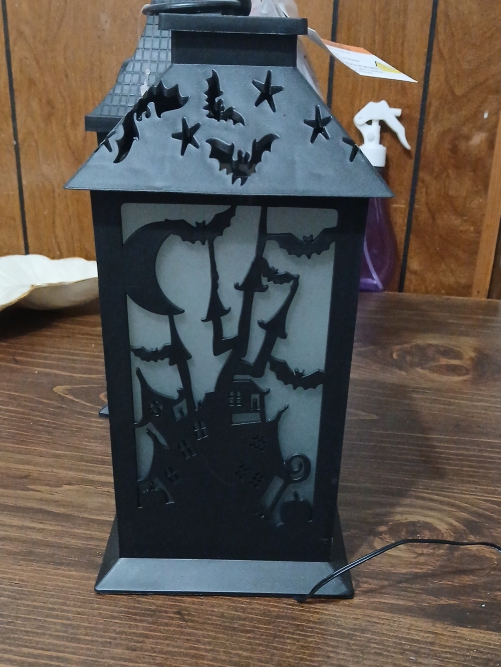 Halloween Haunted House Lantern – Black